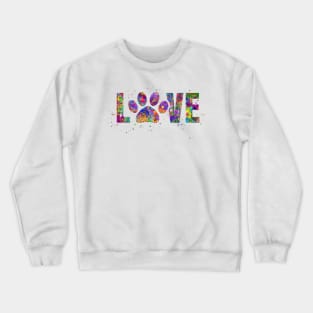 Dog love paw Crewneck Sweatshirt